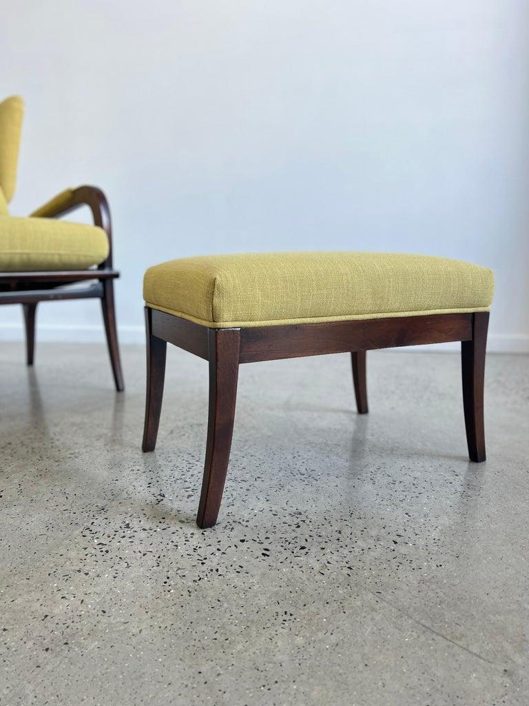 Fauteuil inclinable Renzo Franchi pour Brianzola Camera Lounge avec pouf en vente 3