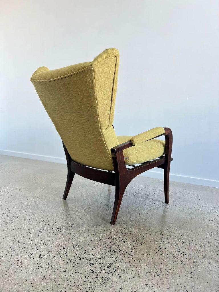 Fauteuil inclinable Renzo Franchi pour Brianzola Camera Lounge avec pouf en vente 4