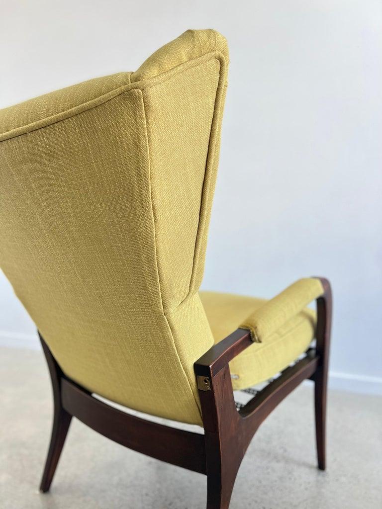 Mid-Century Modern Fauteuil inclinable Renzo Franchi pour Brianzola Camera Lounge avec pouf en vente