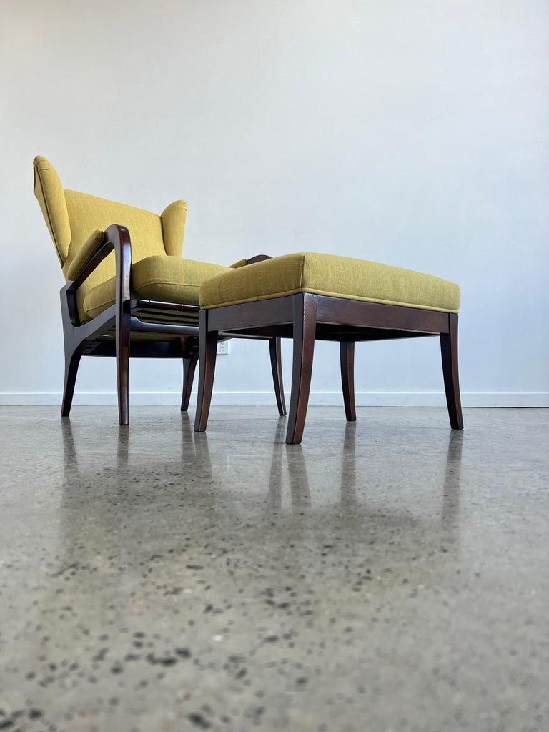 Fauteuil inclinable Renzo Franchi pour Brianzola Camera Lounge avec pouf Excellent état - En vente à Byron Bay, NSW