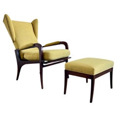 Renzo Franchi para Brianzola Camera Lounge Sillón Reclinable con Otomana
