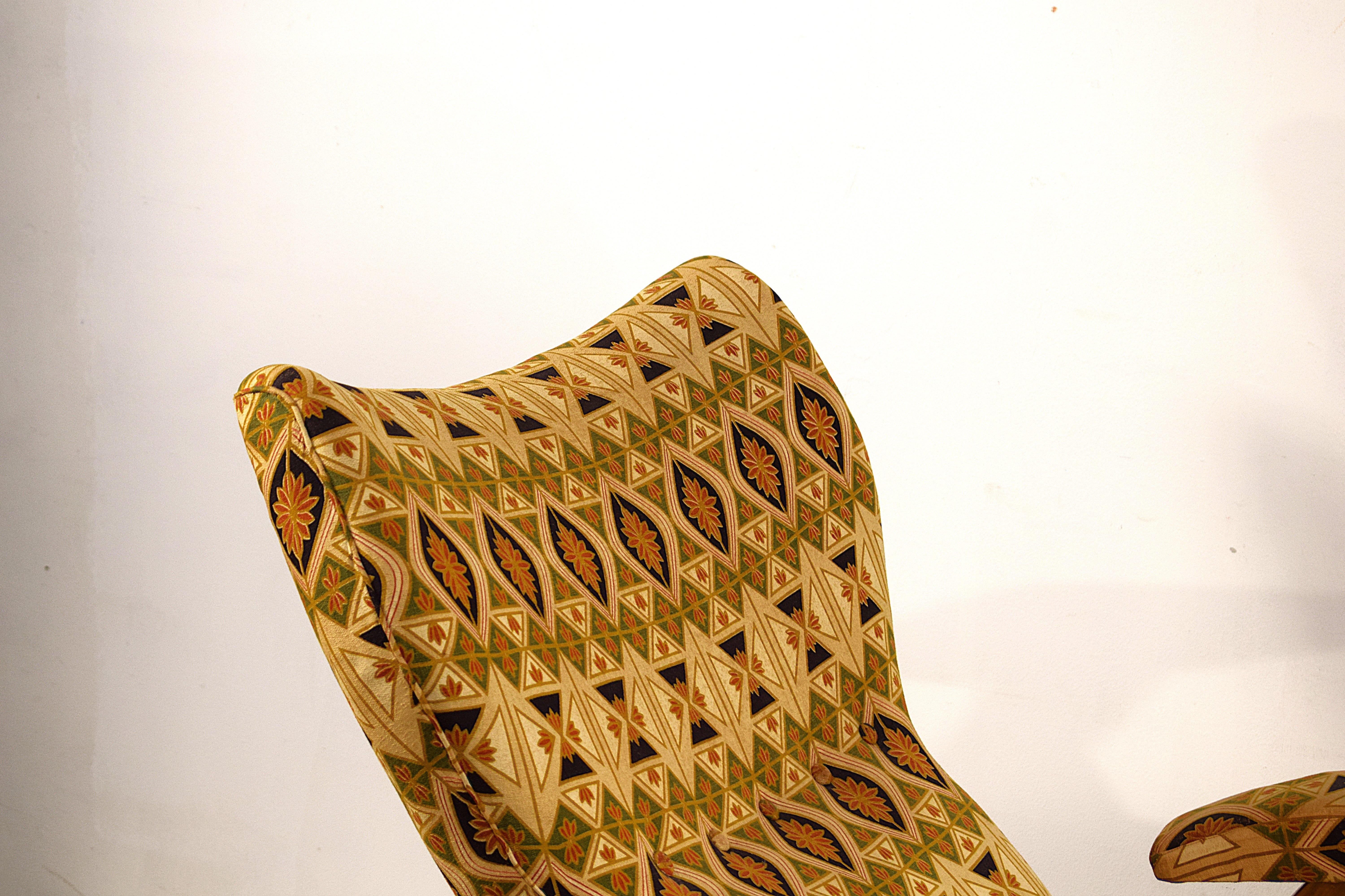 Fabric Renzo Franchi -  Camea Armchair, 1950 For Sale