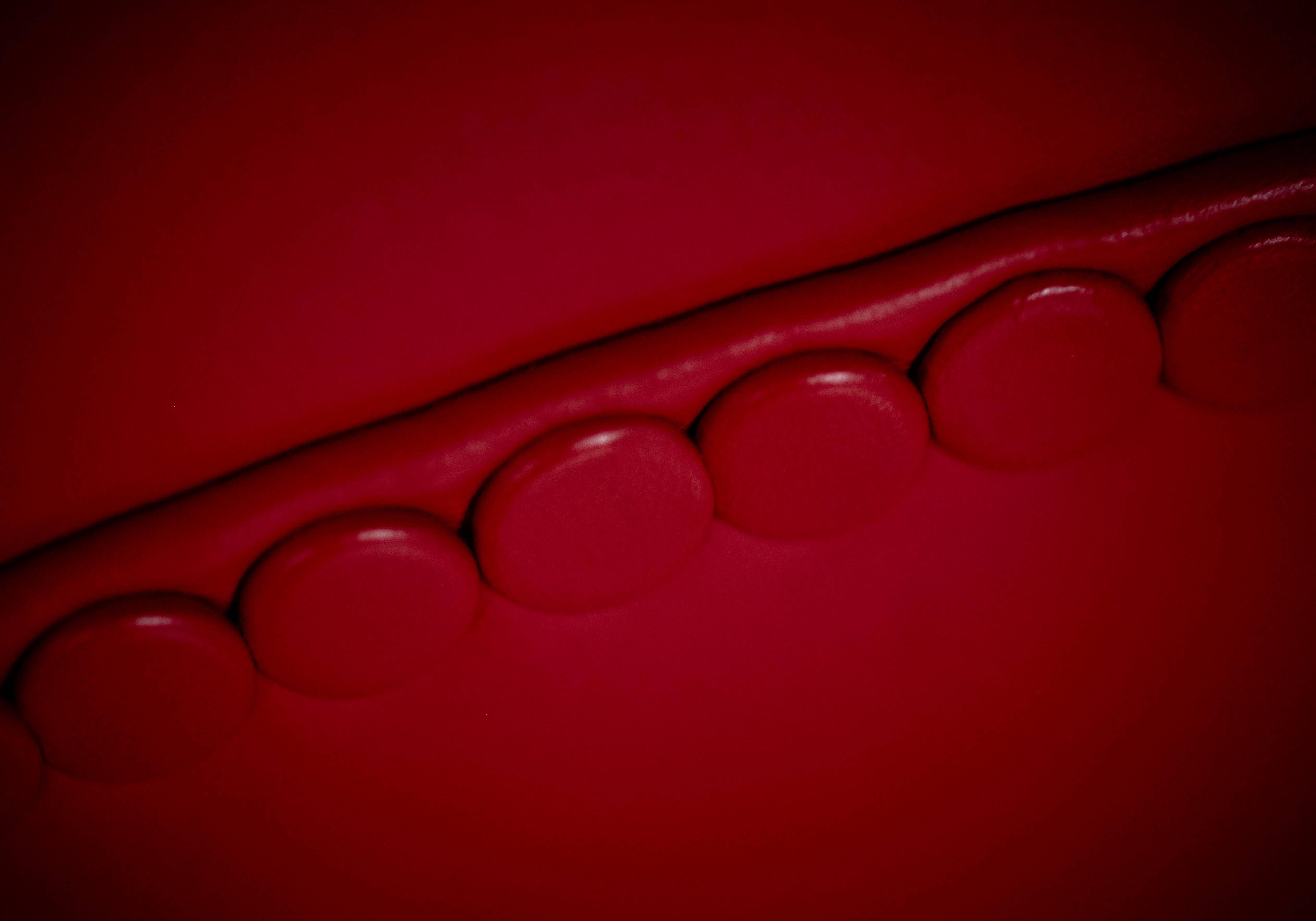 Late 20th Century Renzo Frau Art Deco Style Red Leather Italian Fair Armchair, 1990s For Sale