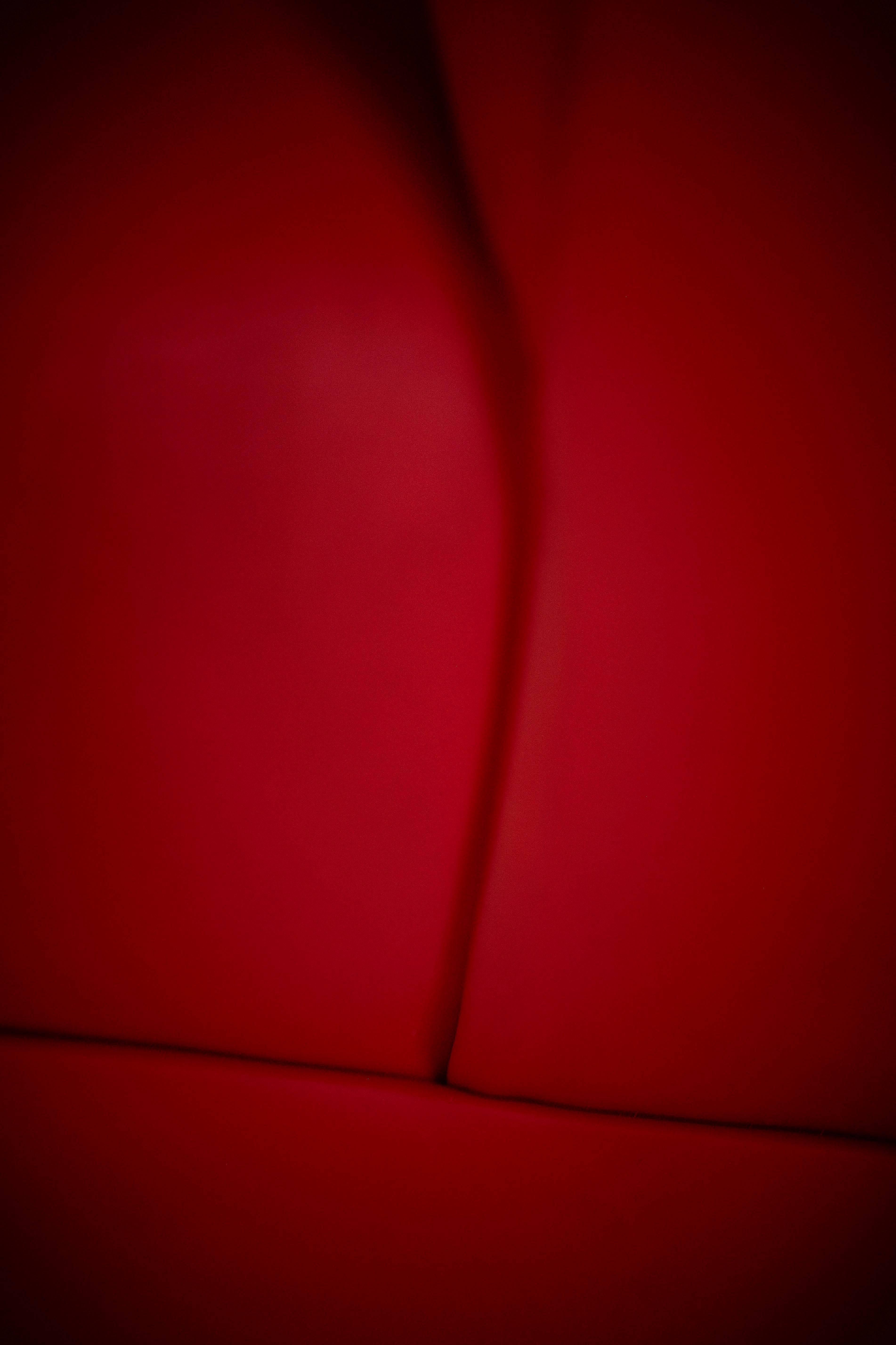 Renzo Frau Art Deco Style Red Leather Italian Fair Armchair, 1990s For Sale 3
