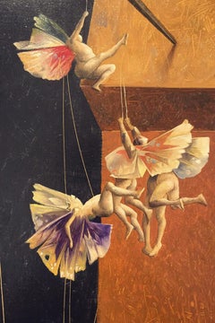 Peinture à l'huile sur toile d'art contemporain « Il Trionfo dell'Amore » de Renzo Galardini