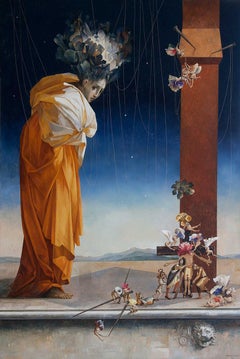 Renzo Galardini "Il Trionfo dell'Amore" Oil on Canvas Contemporary Art Painting