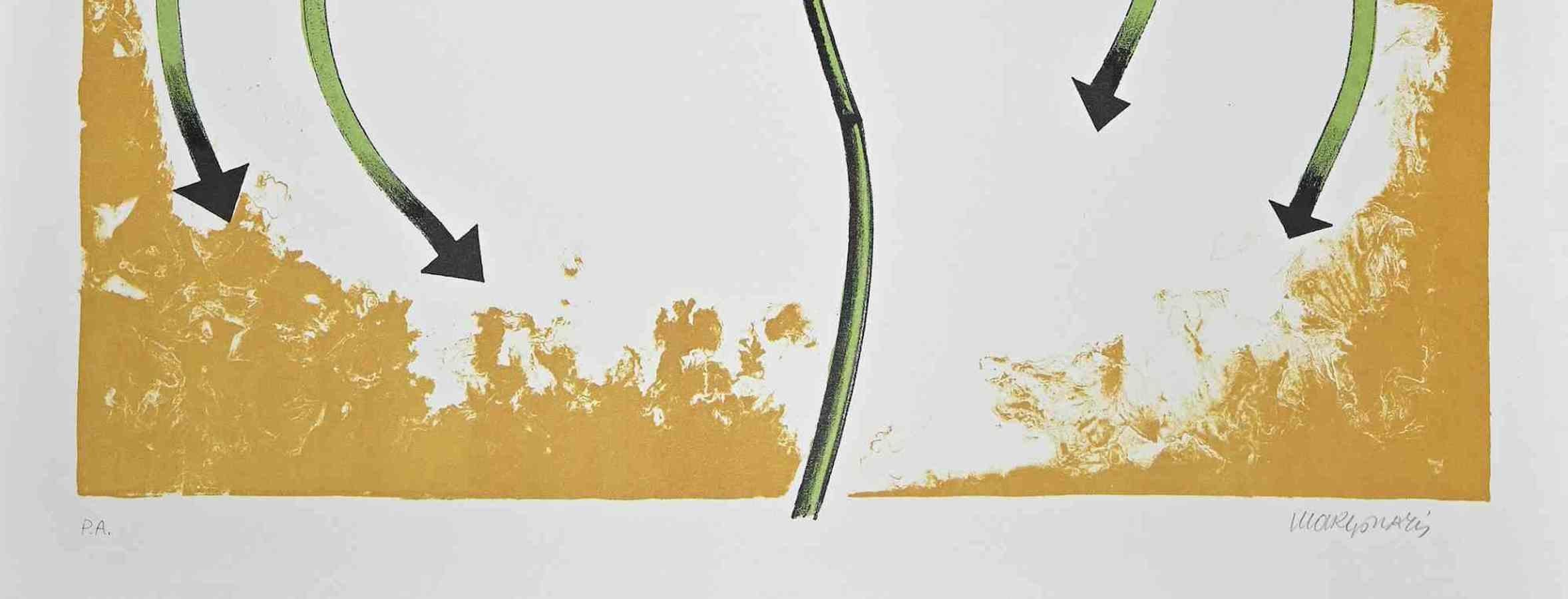 Fiore Disponibile - Litografía original de Renzo Margonari - 1976 en venta 1