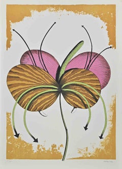 Fleur - Lithographie de Renzo Margonari - 1976