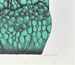 Segnale floreale - Litografia di Renzo Margonari - 1976