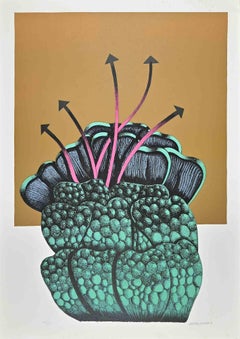 Flower Signal - Lithograph by Renzo Margonari - 1976