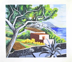 Marine Landscape - Screen Print by Renzo Meshis - 1980s