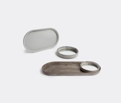 21st Century Concrete Cement Tray Centrepiece Handmade in Italy Pink Color