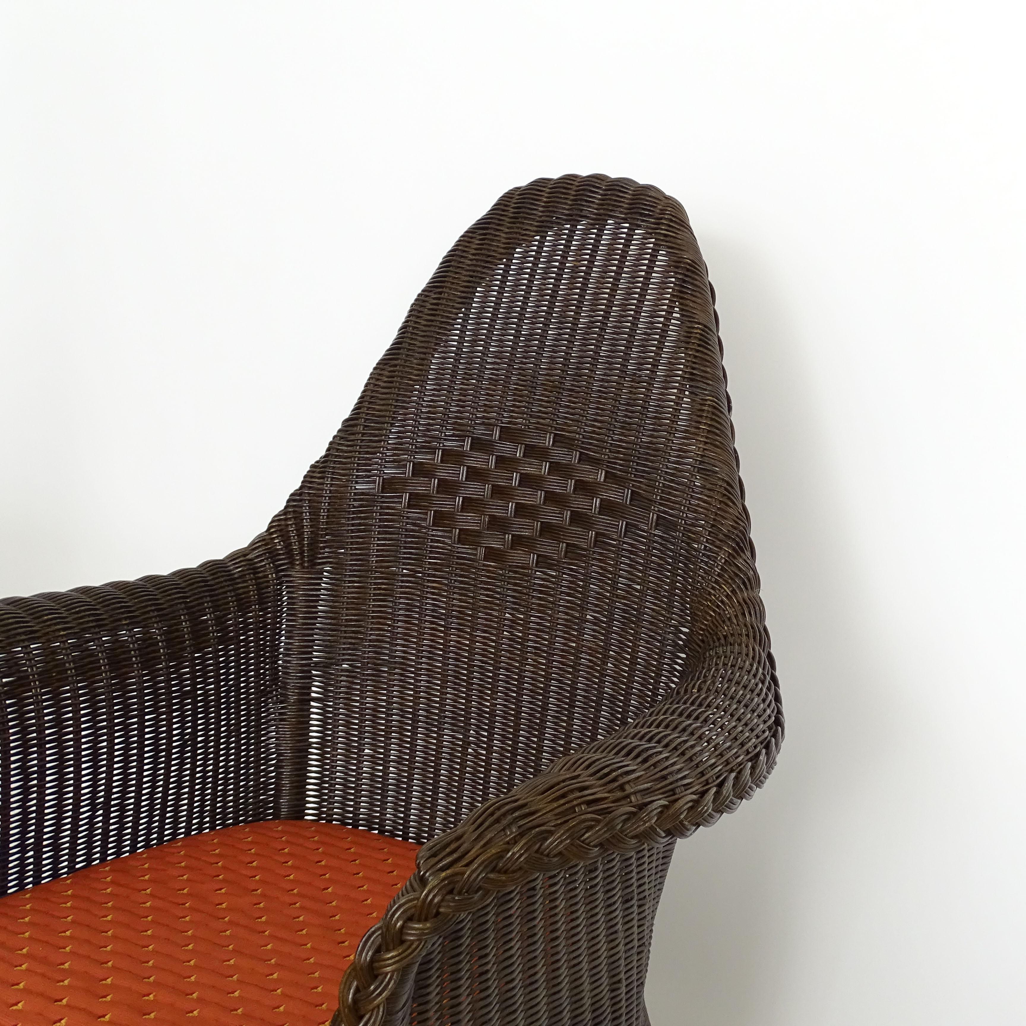 Late 20th Century Renzo Mongiardino Pair of Wicker Astrea Armchairs for Bonacina, Italy 1977 For Sale