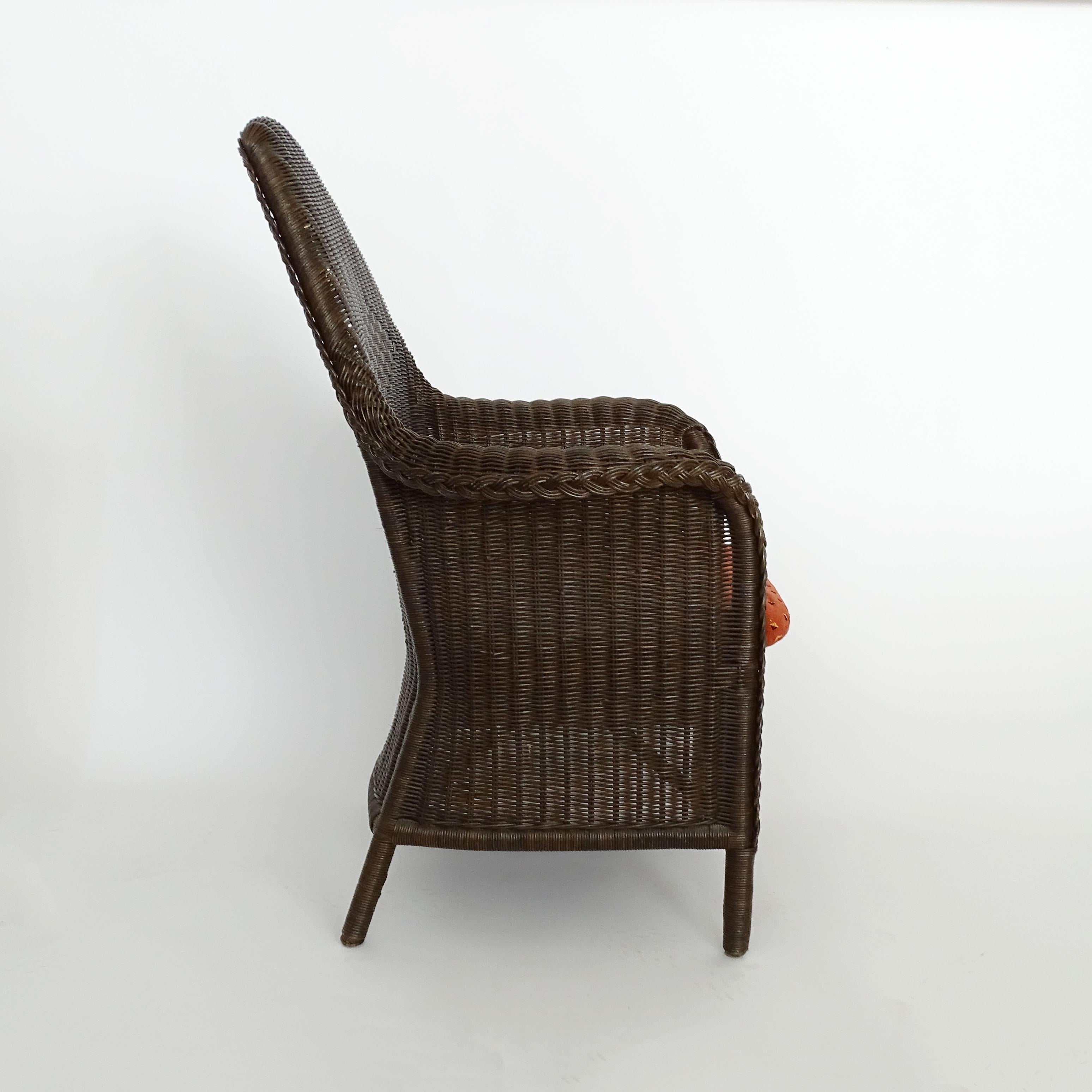 Fabric Renzo Mongiardino Pair of Wicker Astrea Armchairs for Bonacina, Italy 1977 For Sale