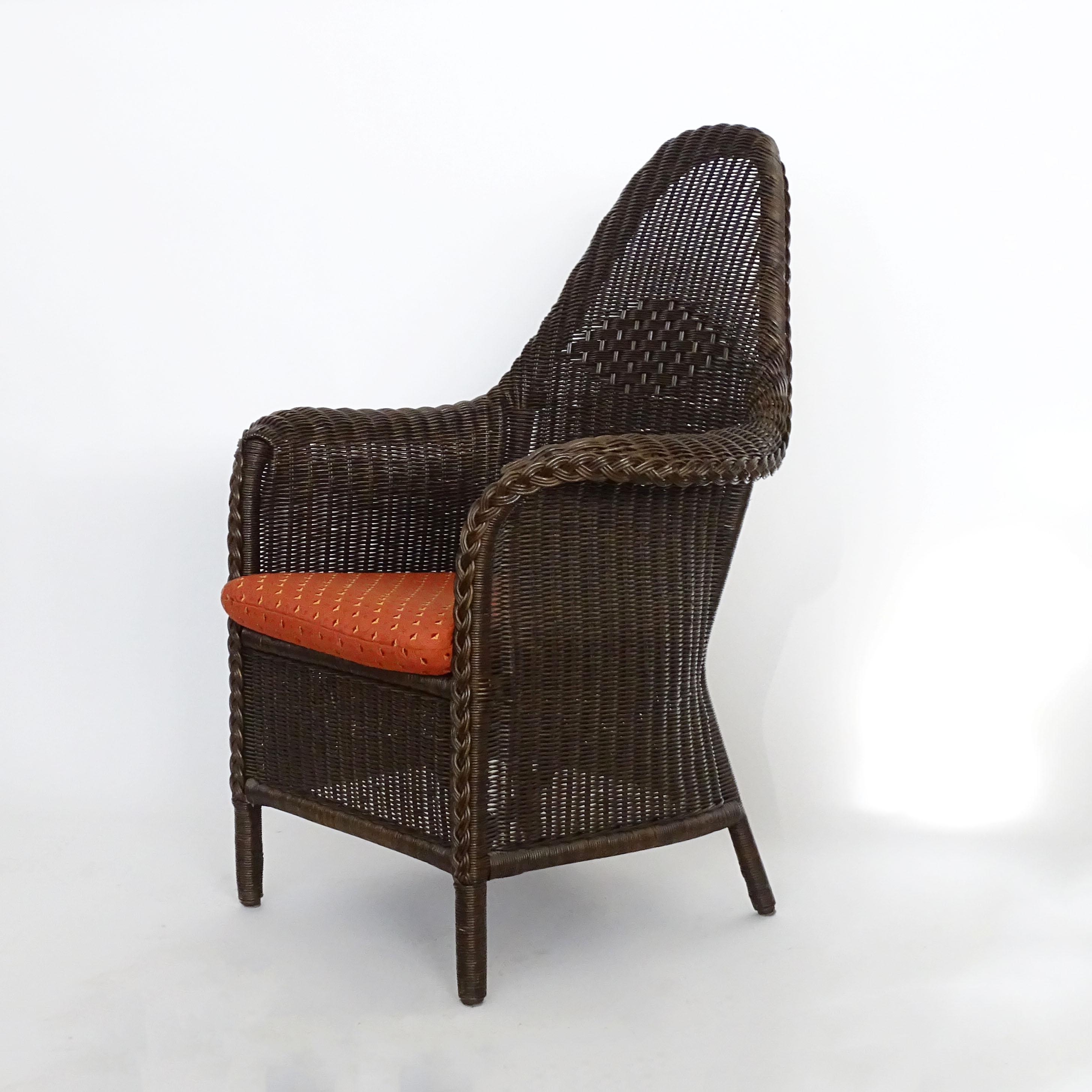Renzo Mongiardino Pair of Wicker Astrea Armchairs for Bonacina, Italy 1977 For Sale 1