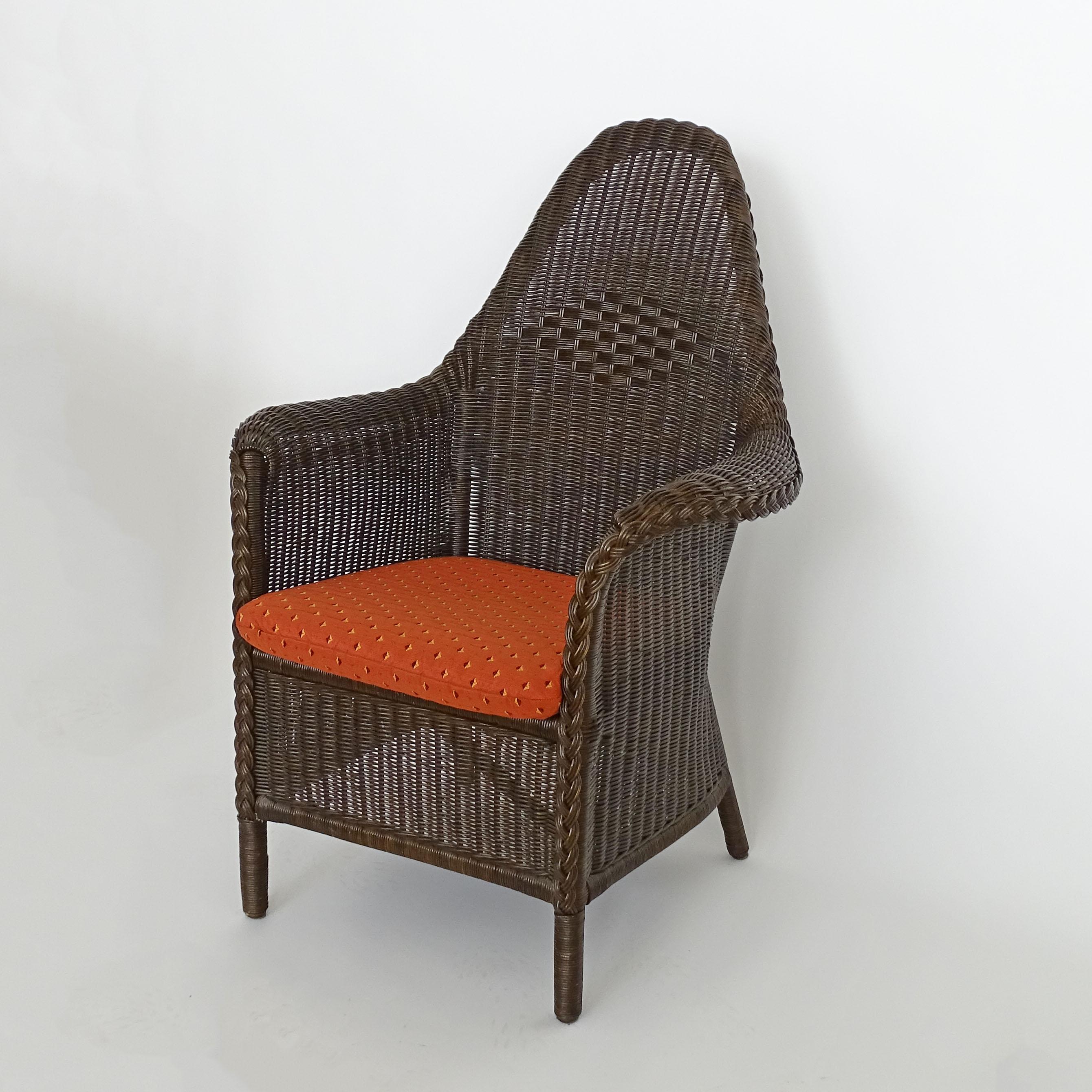 Renzo Mongiardino Pair of Wicker Astrea Armchairs for Bonacina, Italy 1977 For Sale 4