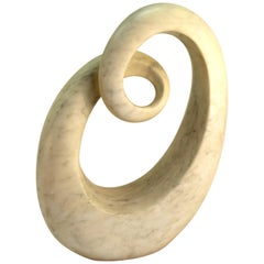 Renzo Palmerini Modern Abstract Marble 'Infinity' Sculpture