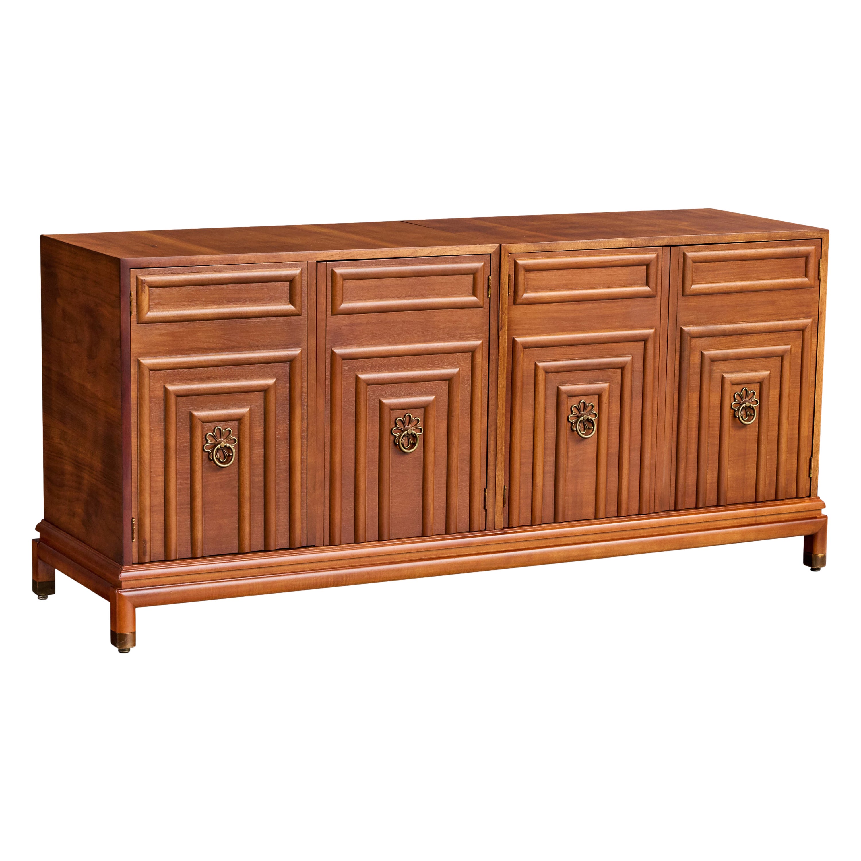 Renzo Rutili, Mobile, Wood, Ottone, USA, anni '50 in vendita