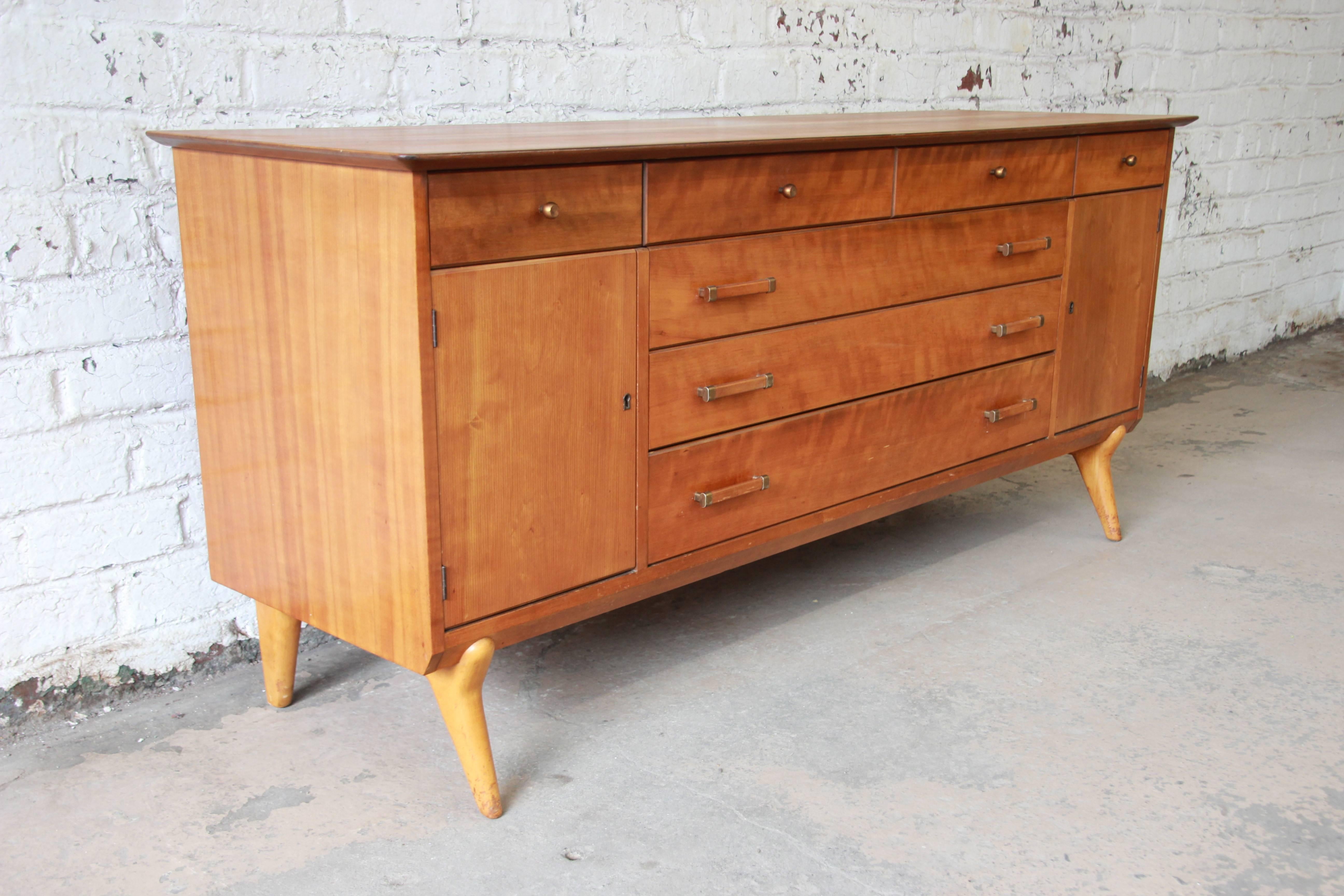 Mid-20th Century Renzo Rutili for Johnson Furniture Co. Mid-Century Modern Sideboard Credenza