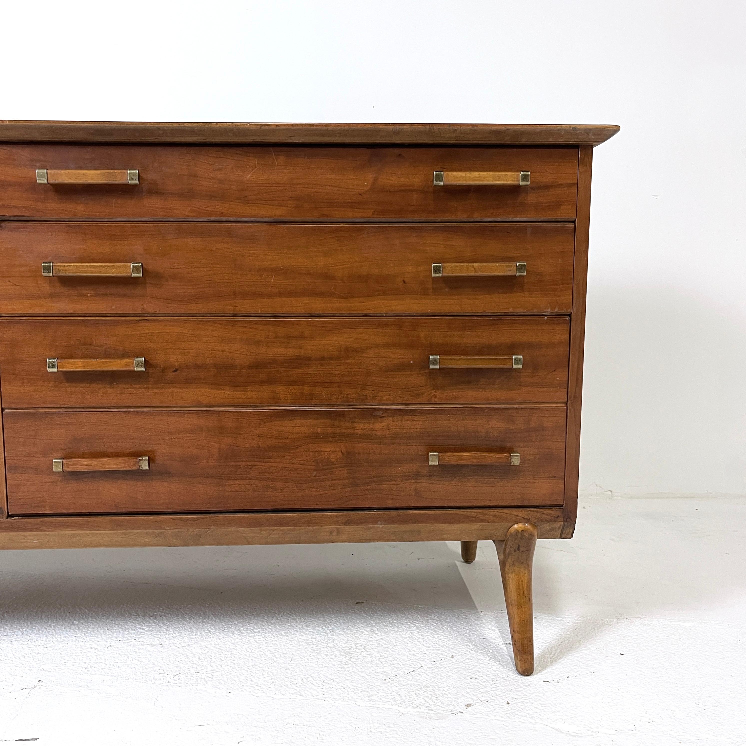 Renzo Rutili for Johnson Furniture Sculptural Cherry Long Dresser or Credenza 9