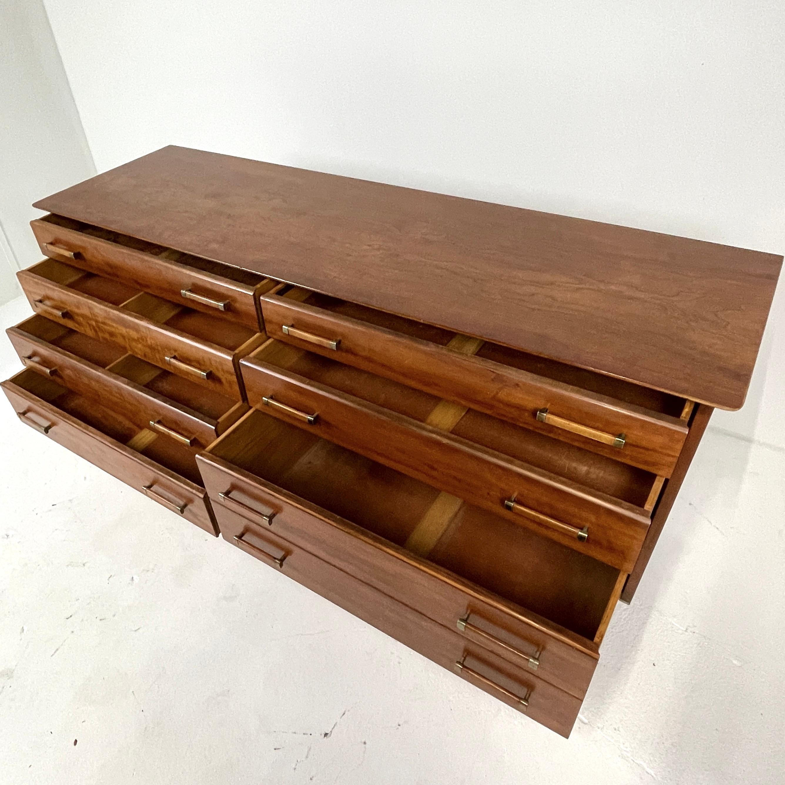 Renzo Rutili for Johnson Furniture Sculptural Cherry Long Dresser or Credenza 11