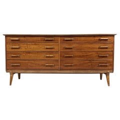 Renzo Rutili for Johnson Furniture Sculptural Cherry Long Dresser or Credenza