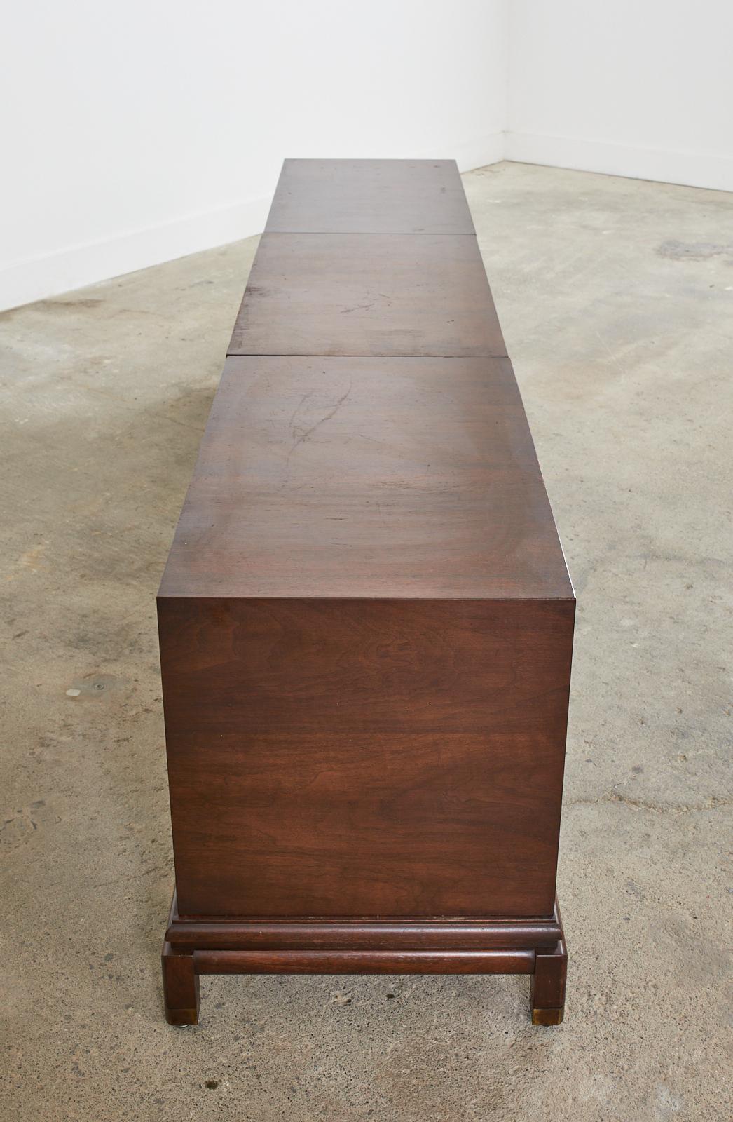 Renzo Rutili for Johnson Furniture Walnut Cabinet Credenza For Sale 8
