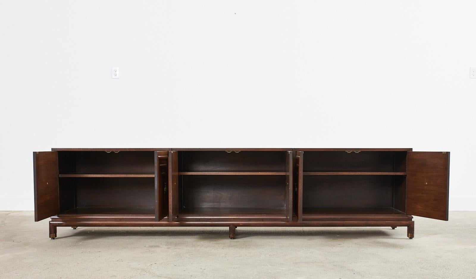 Hand-Crafted Renzo Rutili for Johnson Furniture Walnut Cabinet Credenza For Sale