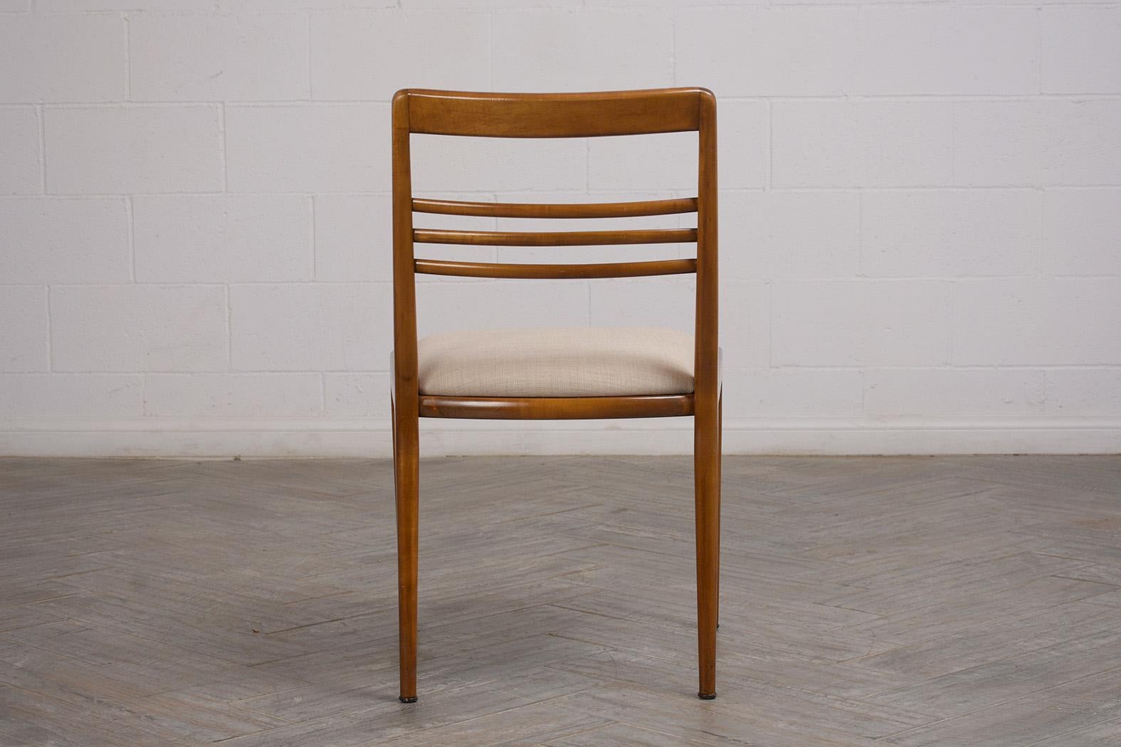 Renzo Rutili for Johnson Furniture: Restored Mid-Century Maple Dining Chair Set 7