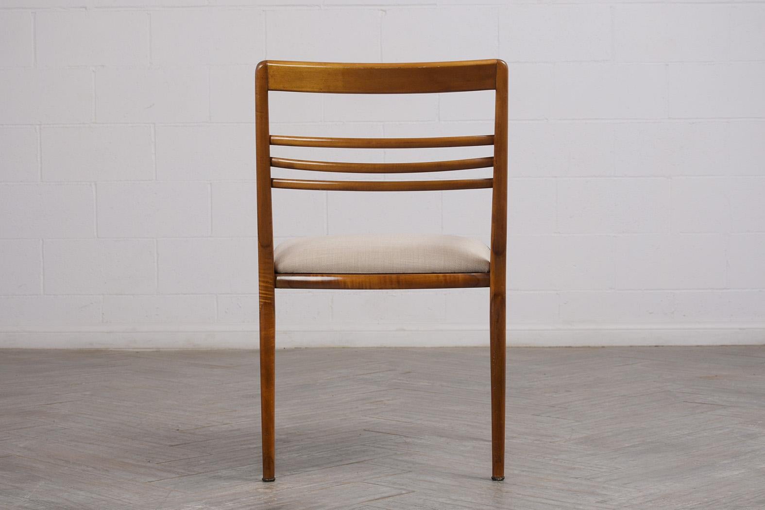 Renzo Rutili for Johnson Furniture: Restored Mid-Century Maple Dining Chair Set 9