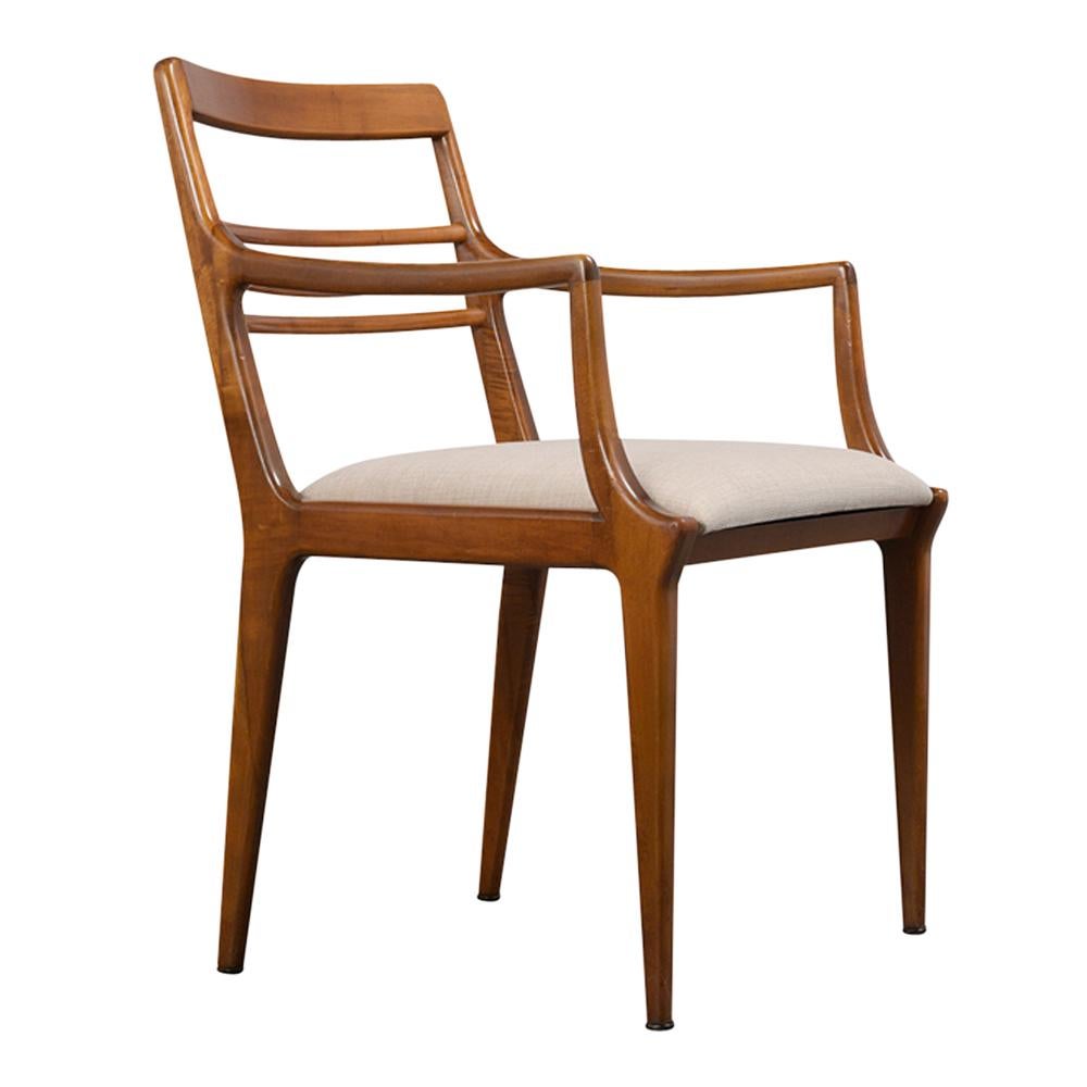 Mid-Century Modern Renzo Rutili for Johnson Furniture: Restored Mid-Century Maple Dining Chair Set