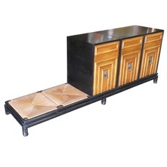 Renzo Rutili Storage Cabinet with Bench for Johnson Furniture