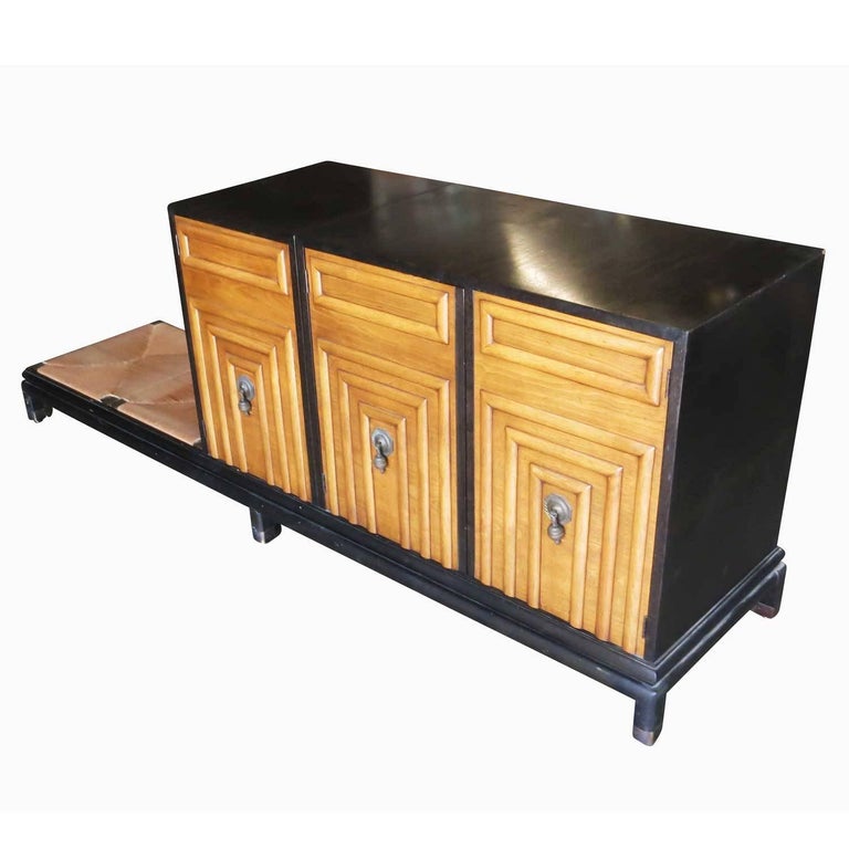 Mid-Century Modern Renzo Rutili Storage Cabinet with Bench for Johnson Furniture For Sale