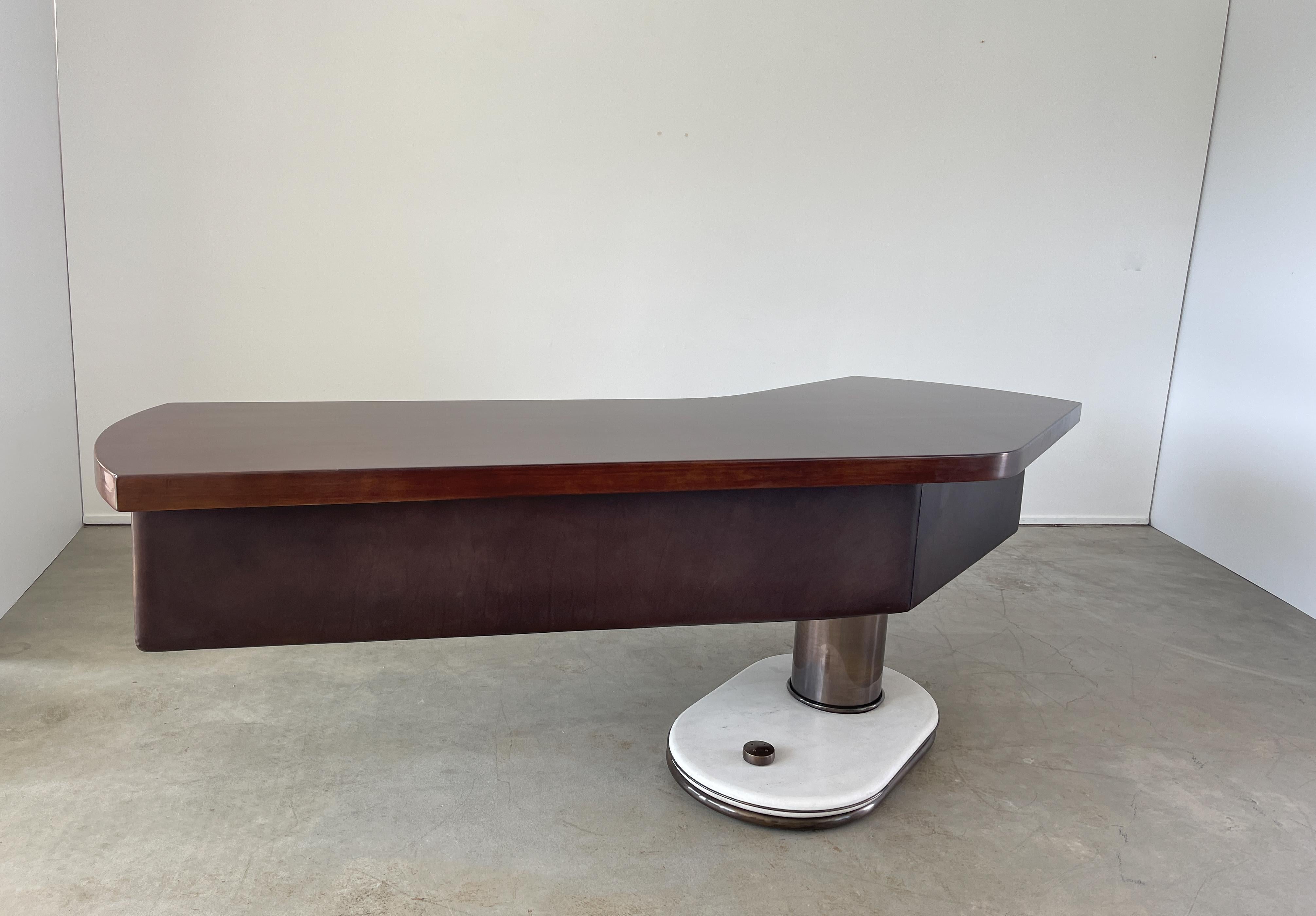 Schirolli-Schreibtisch von Renzo Schirolli (Bronze)