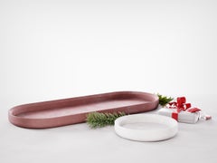 Renzo Set Concrete Tray Made in Italy Red&White Cement Christmas Edition