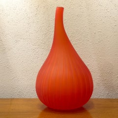 Renzo Stellon para Salviati Jarrón "Gotas" naranja satinado 2003