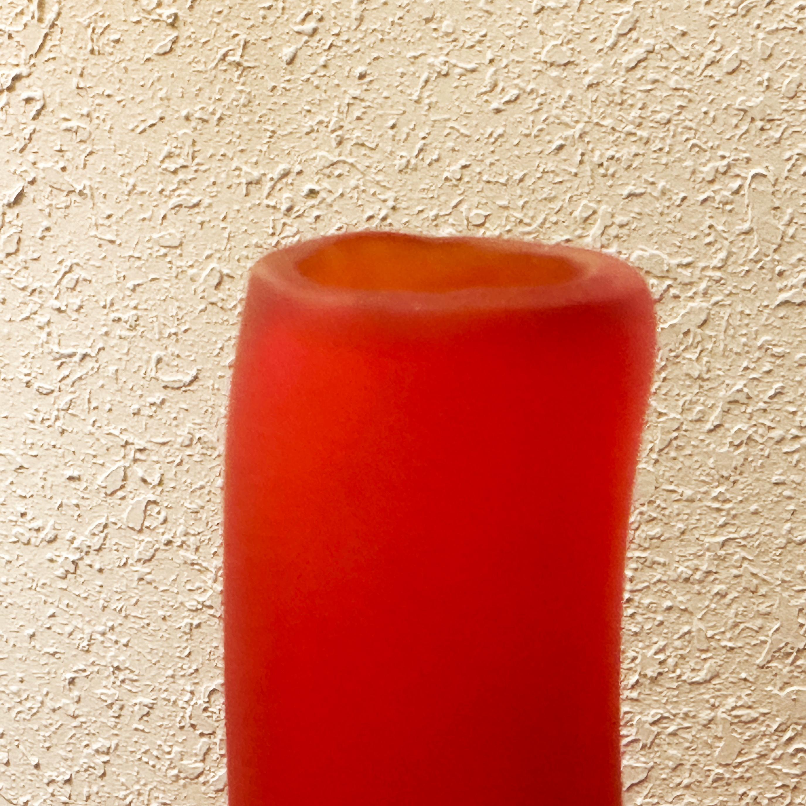 Blown Glass Renzo Stellon for Salviati Orange Satin Finish 