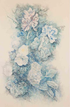 Flowers - Lithograph by Renzo Vespignani - 1980