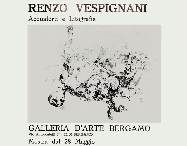 Renzo Vespignani - Vintage Exhibition Poster - 1971 For Sale at 1stDibs