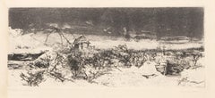 Spiaggia di Nettuno, gravure impressionniste de Renzo Vespignani
