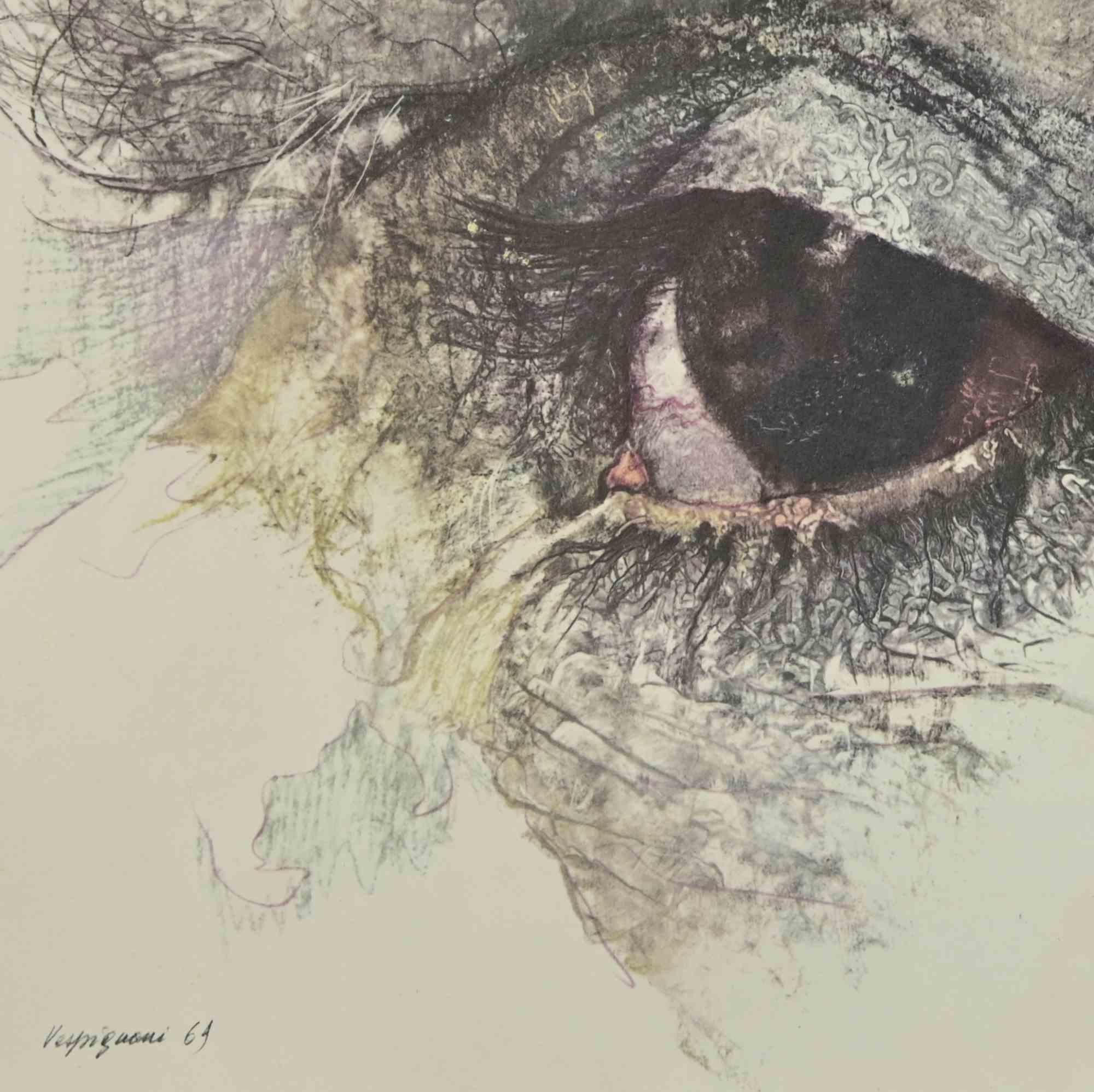 Les yeux - Impression de Renzo Vespignani - Années 1960 en vente 1