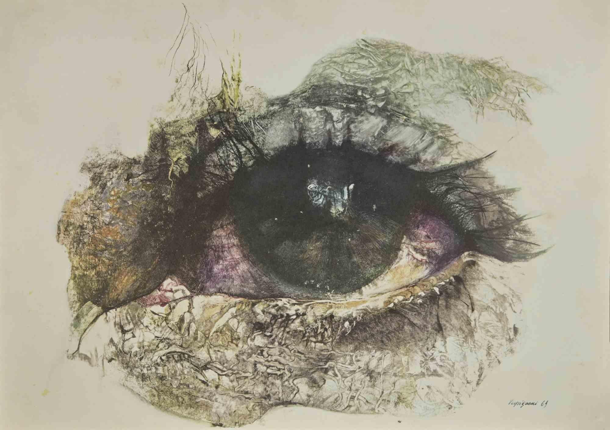 The Eyes – Druck von Renzo Vespignani – 1960er Jahre