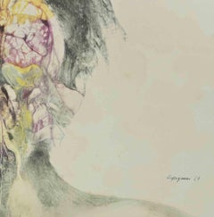 The Face  - Print by Renzo Vespignani - 1960s