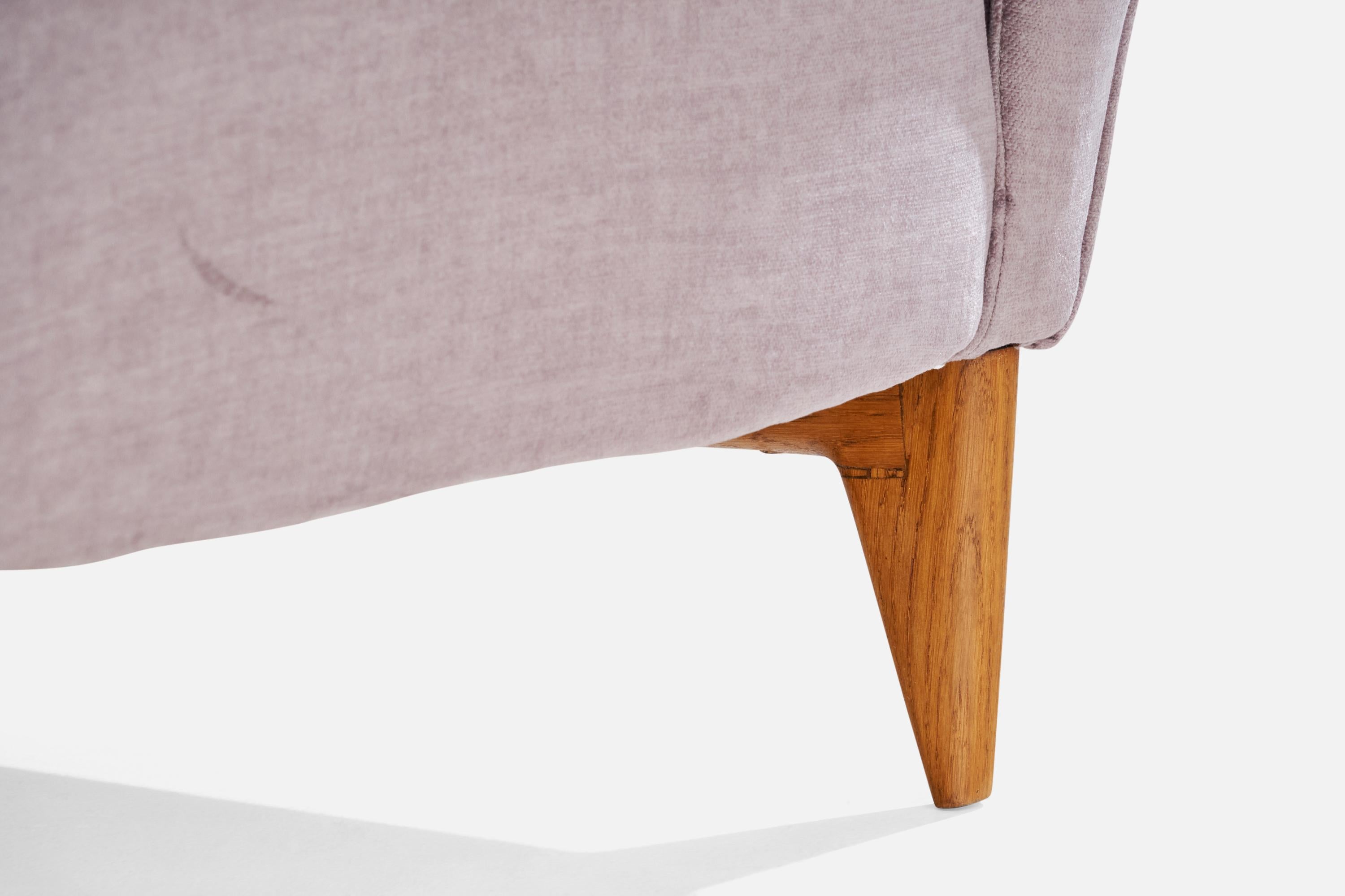 Attribution Renzo Zavenella, chaises longues, velours, bois, Italie, années 1940 en vente 4