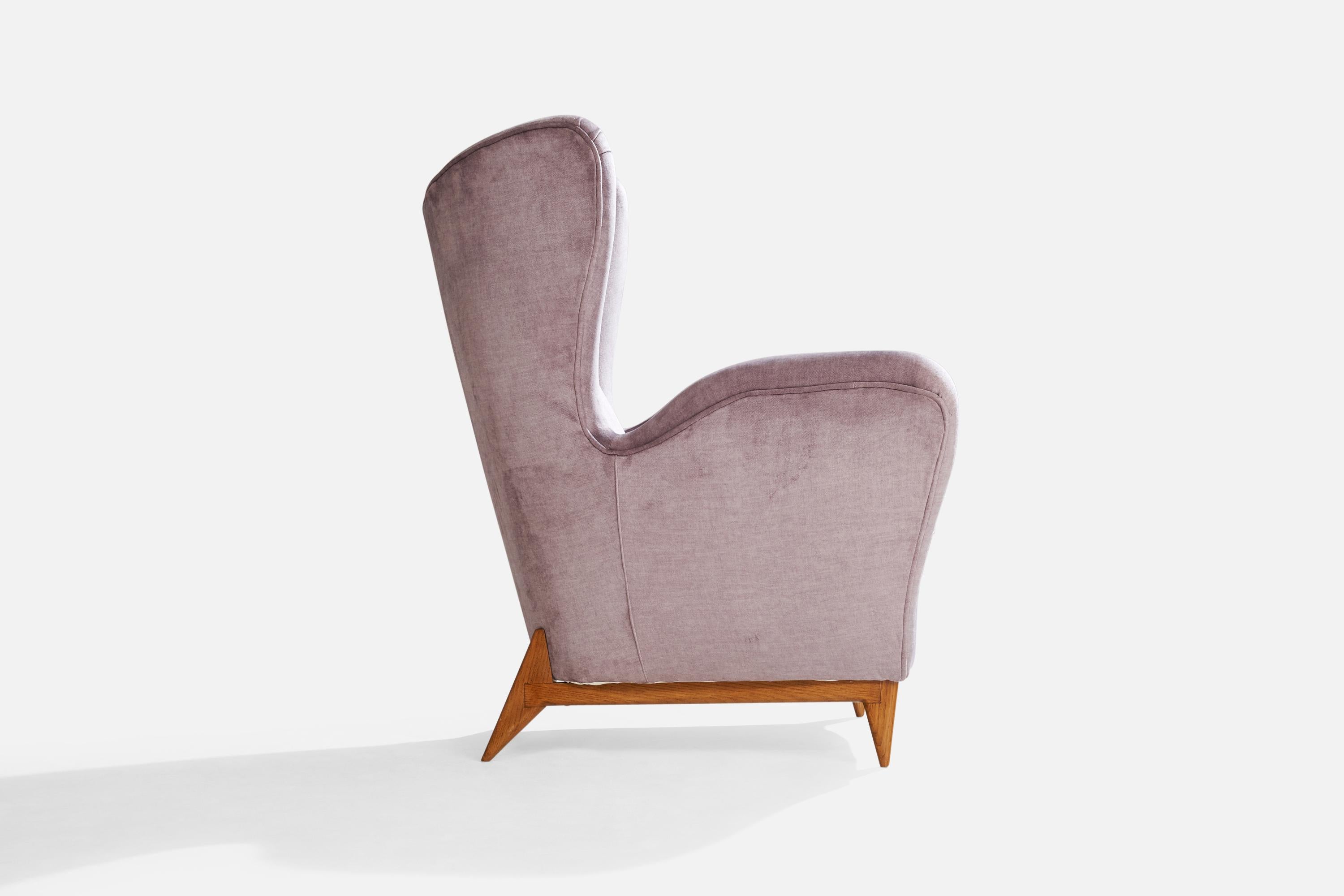 Attribution Renzo Zavenella, chaises longues, velours, bois, Italie, années 1940 en vente 1