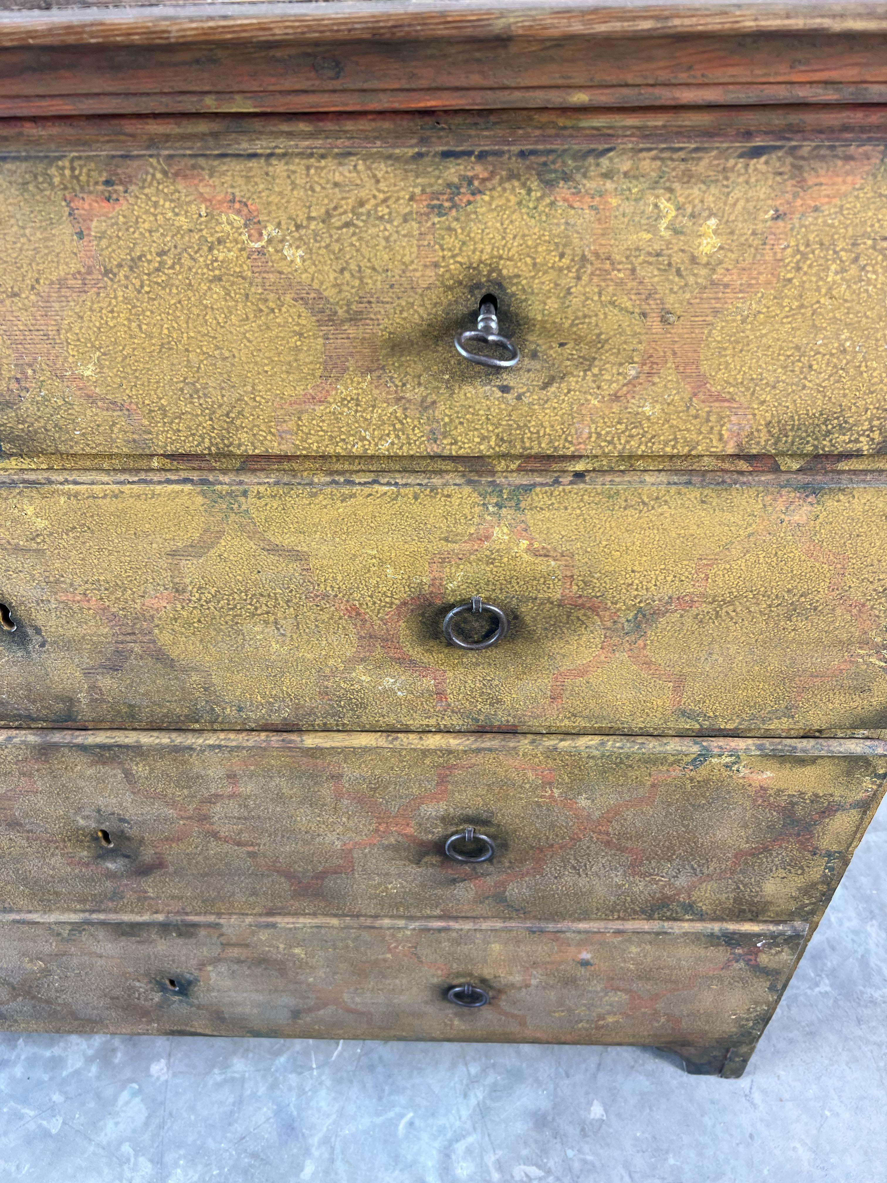 Country Repainted Italian Chest of Drawers