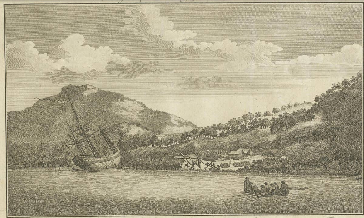 Repairing the Endeavor: Captain Cook's Maritime Ordeal at Hope Islands, ca.1770
