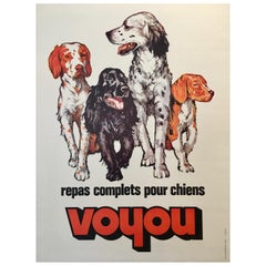 Repas Complet Pour Chiens Voyou Original Vintage French Dog Poster, 1975