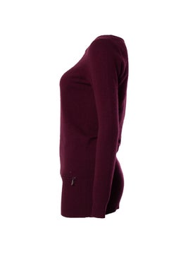 Repeat, cashmere dress in burgundy