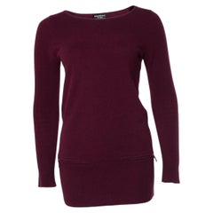 Repeat, cashmere dress in burgundy